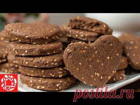 Быстрое Шоколадное ПЕЧЕНЬЕ с кунжутом. Легкий рецепт