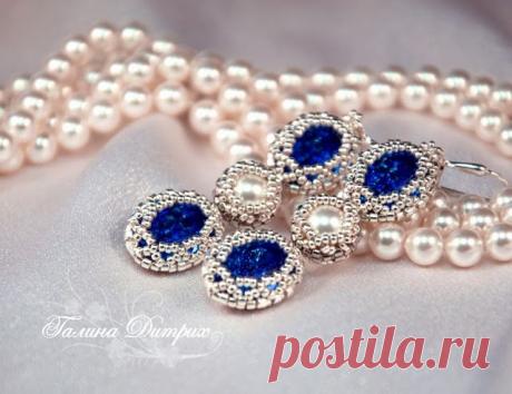 МК-9 "Ажурное оплетение ювелирных кристаллов и жемчуга Сваровски" - Ярмарка Мастеров - ручная работа, handmade
