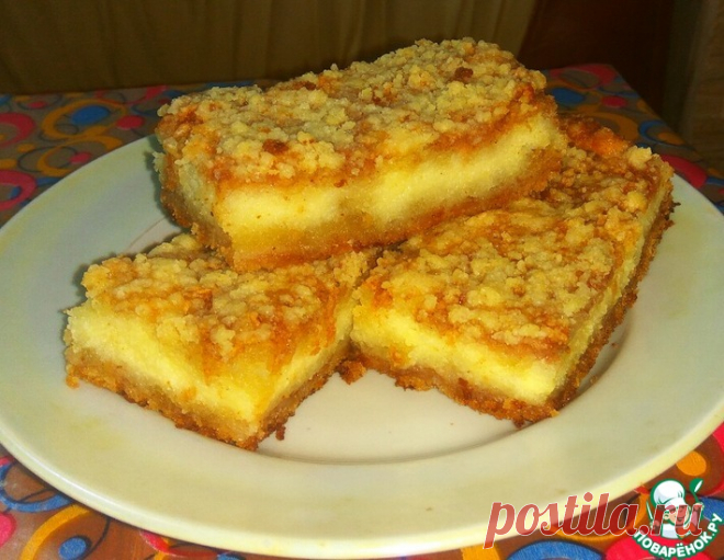 Творожно-яблочный пирог – кулинарный рецепт