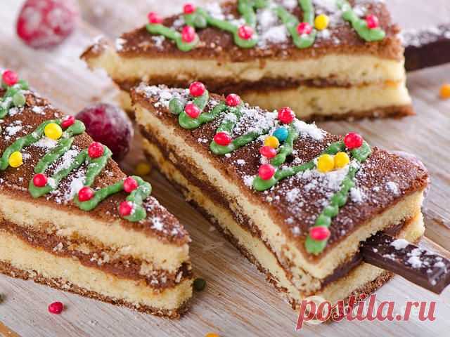 Торт на Новый год 2015 «Еловый лес»