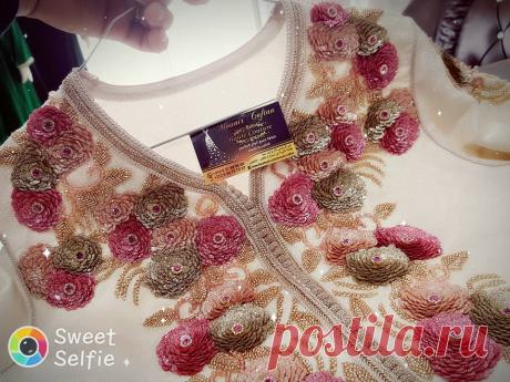 جديد القفطان المغري بالتنبات بالمكسر والموزون + الرشمة - خياطتي