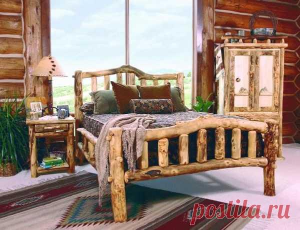 Кровать для дачи из дерева своими руками
