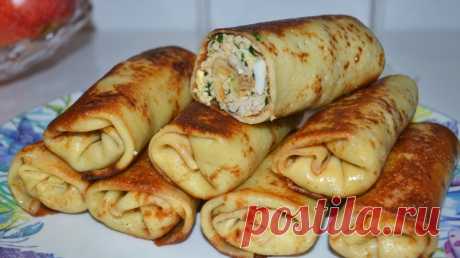 Вкуснейшие блинчики с мясом на Новый Год! Быстрое тесто без комочков - Простые рецепты Овкусе.ру