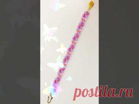 #shorts. Purple bracelet. Bracelet making tutorial. Jewelry. DIY. #jewelry #diy