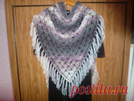 Ажурная шаль крючком из категории Мои работы – Вязаные идеи, идеи для вязания
