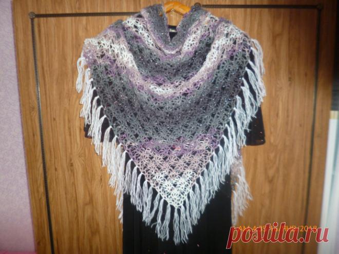 Ажурная шаль крючком из категории Мои работы – Вязаные идеи, идеи для вязания