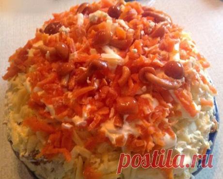 Home food: Салат с курицей и маринованными грибами