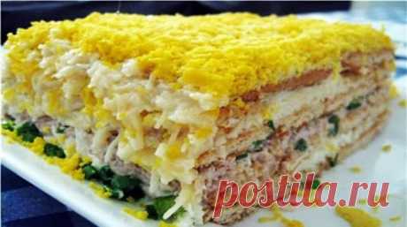 До неприличия вкусный торт-салат закусочный. Очень вам рекомендую! | Самые вкусные кулинарные рецепты