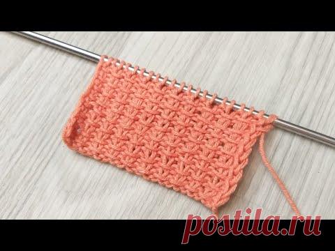 Простой, красивый узор. Вязание спицами.