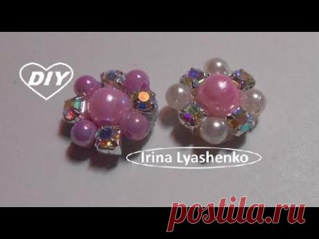 Серединка для цветка канзаши МК//DIYFlower decor/PAP Decoração flor #184
