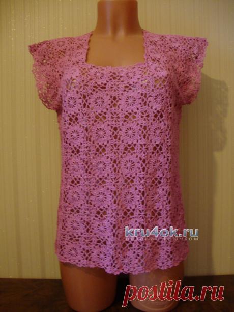 Вязаный крючком топ — работа Марии - вязание крючком на kru4ok.ru