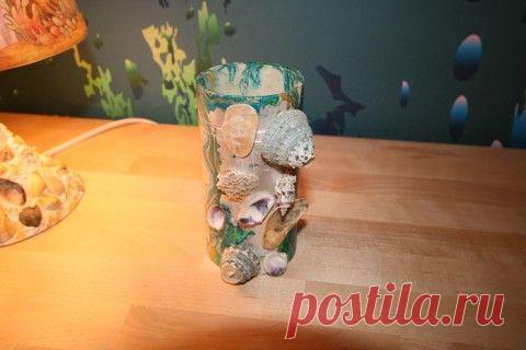 Стаканчик для карандашей в морском стиле - Декор