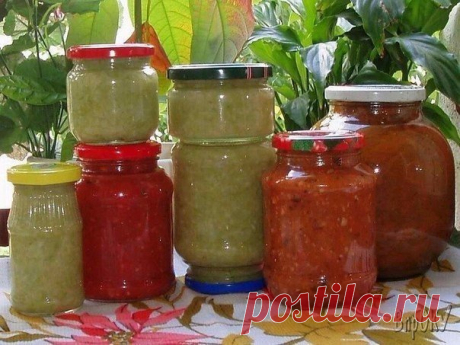 АДЖИКА НА ЛЮБОЙ ВКУС

Аджика

2,5 кг помидор
1 кг моркови
1 кг сладкого перца
1 кг яблок
Пропустить через мясорубку и варить один час с момента закипания.

Добавить:

200 гр. чеснока пропустить через чеснокодавилку.
1 стакан уксуса
1 стакан сахара
1 стакан масла растительного
0,4 стакана соли

Разложить в стерилизованные, горячие банки и закатать крышками.

Аджика зеленая

1 кг яблок
1 кг болгарского перца
200 гр. чеснока
1 стакан сахара
0,5 стакана 9% уксуса
2 столовые ло...