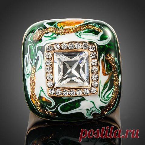 Кольцо с эмалью и кристаллами Сваровски (Swarowski) 

новинки! все таки закажу)) вчера мерила кольцо такое же, очень элегантно смотрится!