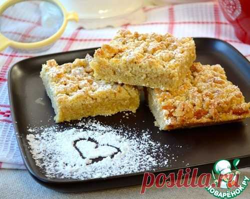 Песочный пирог со сметанной помадкой - кулинарный рецепт