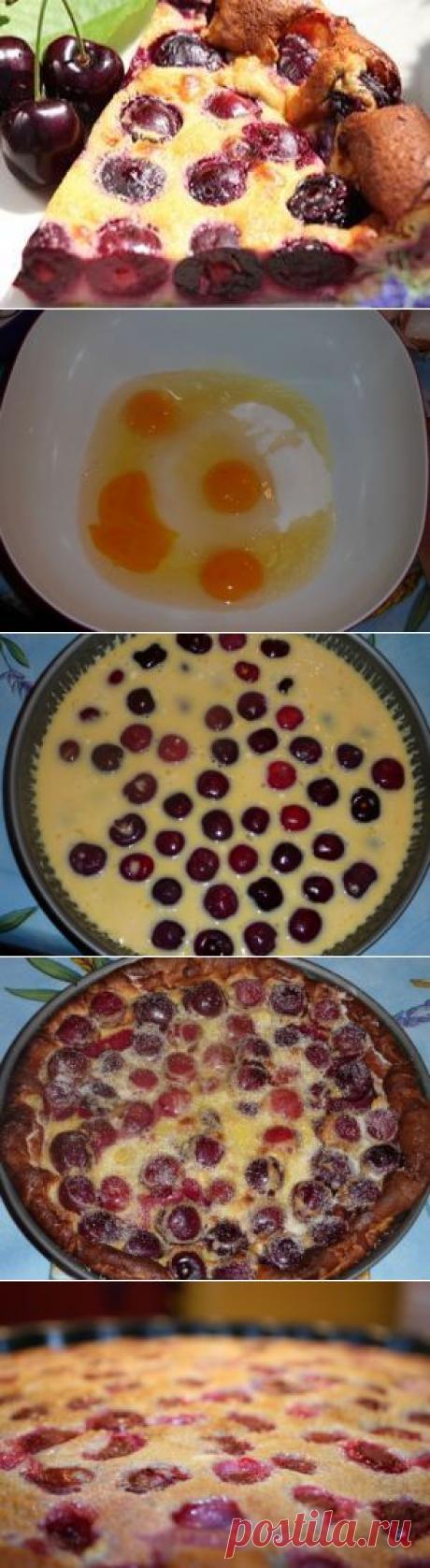 Клафути с замороженной вишней