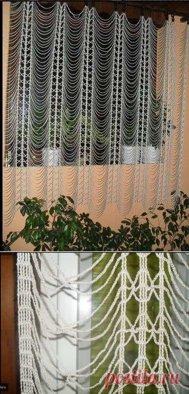 Вязаные шторы крючком - Nebka.Ru
