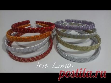 Como fazer tiara/arco trançado com fita de cetim