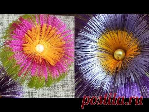цветы из атласных лент