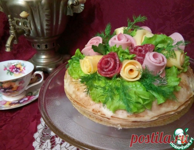 Блинный торт с мясом – кулинарный рецепт