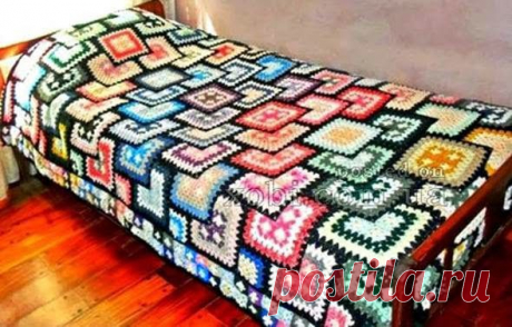 Häkelmuster Fundgrube: Patchwork-Decke GRANNY SQUARES