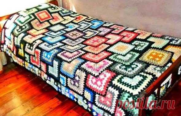 Häkelmuster Fundgrube: Patchwork-Decke GRANNY SQUARES