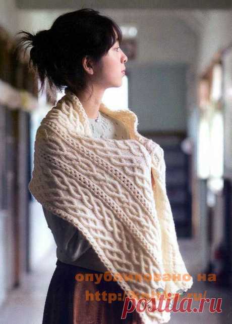 Шарф с аранами (спицы) | Дневник Иримед