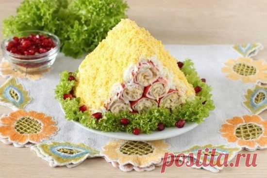 Салат «Монастырская изба» с крабовыми палочками