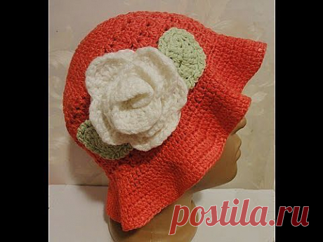 Шапочка Панамка Вязание крючком Panama hat Crochet - YouTube