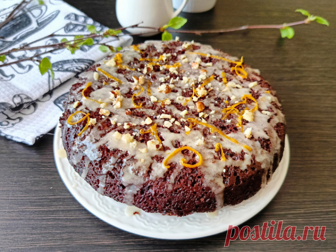 На вкус как брауни, но готовится реально 15 минут! Шоколадный пирог с орехами