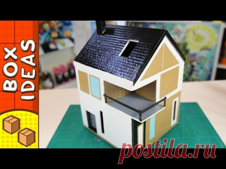DIY Cardboard House - Scandinavian | Craft Ideas for Kids on Box Yourself
