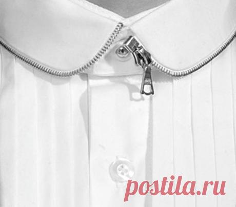 (89) Shirt with zipper-edged collar detail https://Zippertravel.com | COLLAR DETAILS
