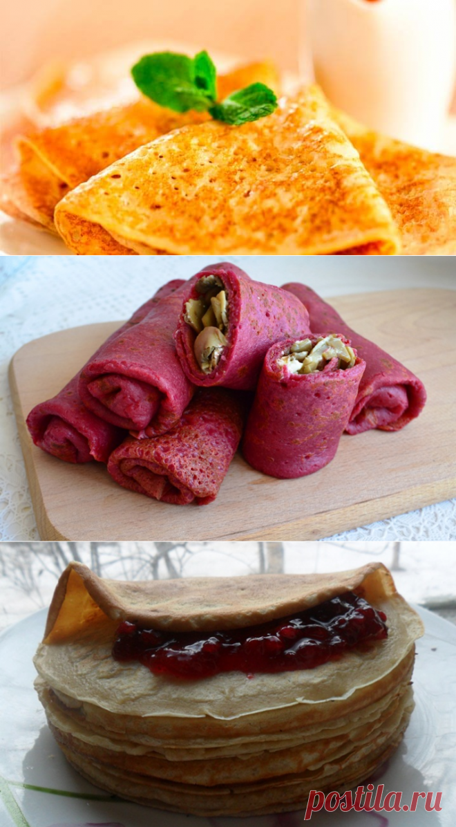 ТОП - 10 рецептов блинов на Масленицу – Вкусные рецепты для всей семьи