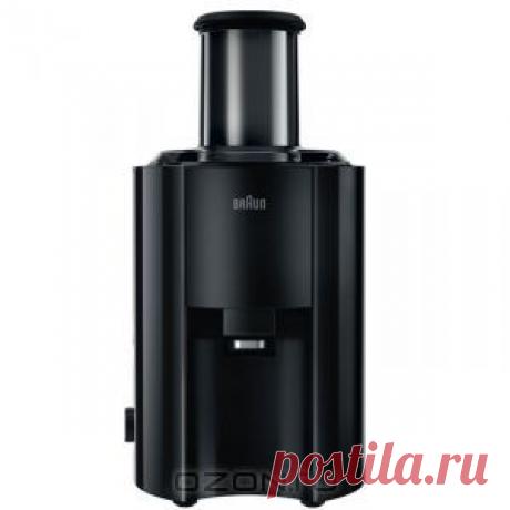 Braun J 300 - Корпус этой соковыжималки сделан из глянцевой пластмассы с вставками из нержавеющей стали, что не мешает ей быть надежной несмотря на свой элегантный дизайн и компактность. В этой соковыжималке идеально сочетаются красота форм и функциональность, дизайн и отличные рабочие характеристики, и все это выражается в точной продуманности каждой линии, каждой детали. Особая форма носика с системой «Антикапля», форма котейнера для мякоти придают этой соковыжималке обтекаемую идеальность.