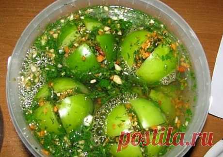Очень вкусная закуска из зеленых помидоров Закуска из зеленых помидоров - сегодня я расскажу, как она готовится. Консервация зеленых томатов, рецепт, ингредиенты, приготовление по шагам.