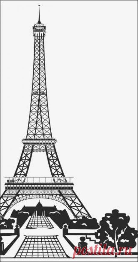 Париж башня пескоструйный рисунок, шкаф рисунок Париж башня, наклейка на стену Париж башня, каталог рисунок Париж башня.