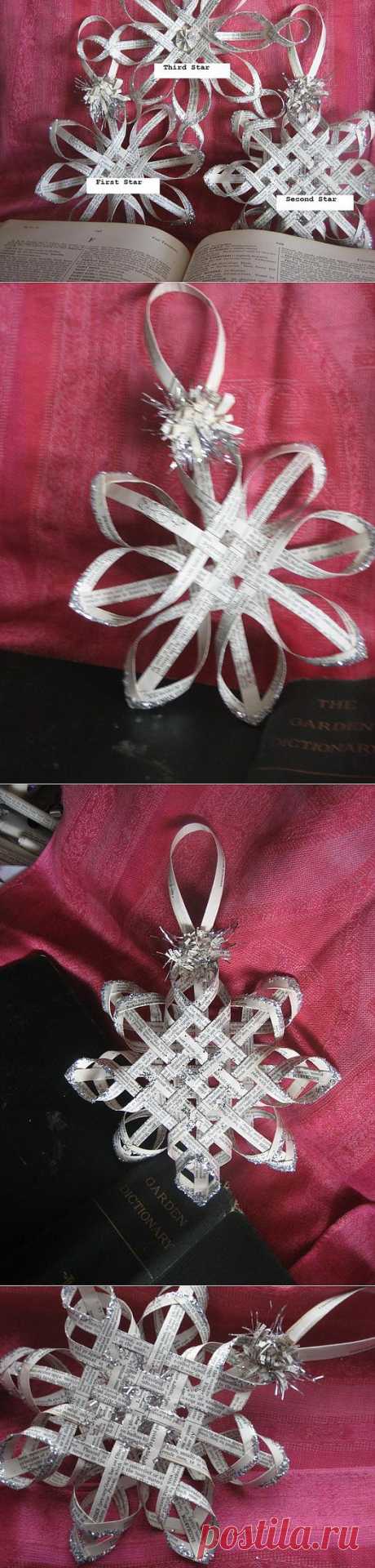 Новогодний декор. 3d снежинки своими руками
