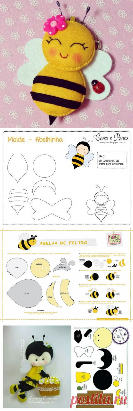 Милашки-пчёлки из фетра