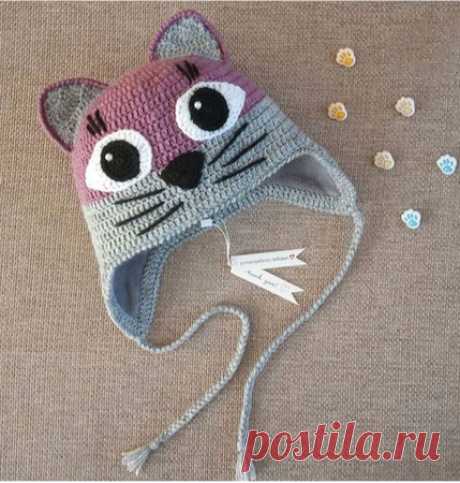 Шапочка кошечка ГлаМурочка – купить в интернет-магазине HobbyPortal.ru с доставкой