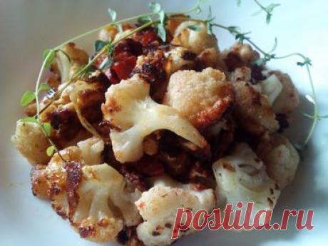 Жареная цветная капуста с помидорами - Простые рецепты Овкусе.ру