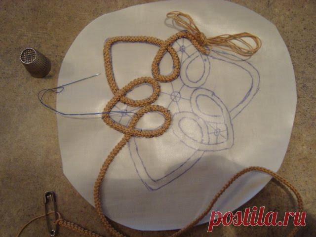 Подробные мк по румынскому кружеву ... салфетка