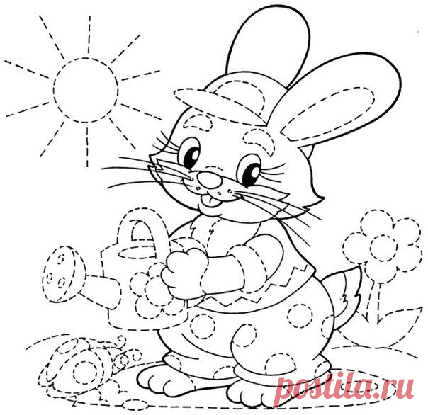 Обведи по контуру и раскрась.