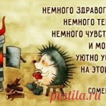 Photo by Илья Харитонов on April 26, 2020. Image may contain: text that says 'немного здравого смысла, немного терпимости, немного чувства юмора, и можно очень уютно устроиться этой'