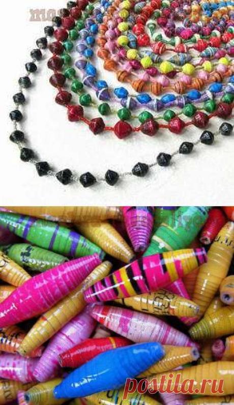 Мастера рукоделия - рукоделие для дома. Бесплатные мастер-классы, фото и видео уроки - Мастер-класс: Глянцевые бусы