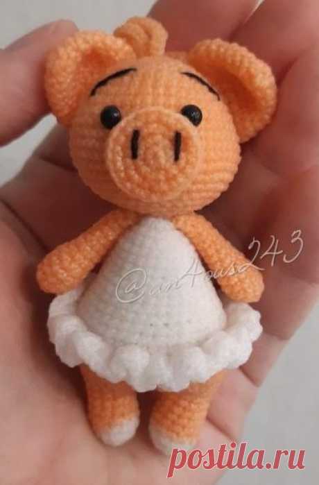 Свинка амигуруми крючком