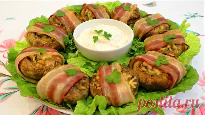Сочные Фаршированные Шампиньоны. Вкуснота на праздничный стол!