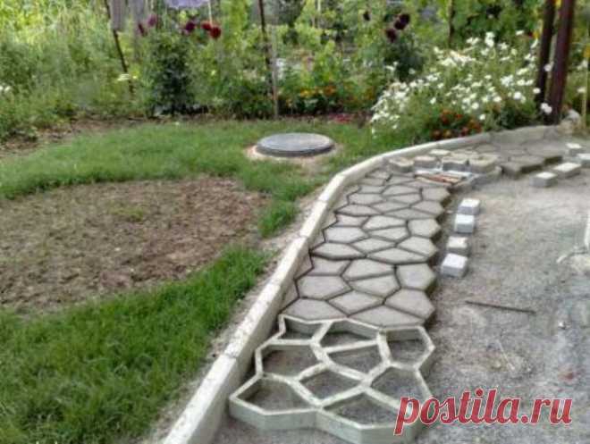 Садовые дорожки из бетона своими руками.