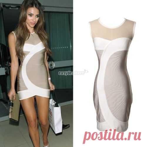 Sexy ärmellos Bandage Kleid Bodycon business Cocktailkleid Party Ball Abendkleid | eBay