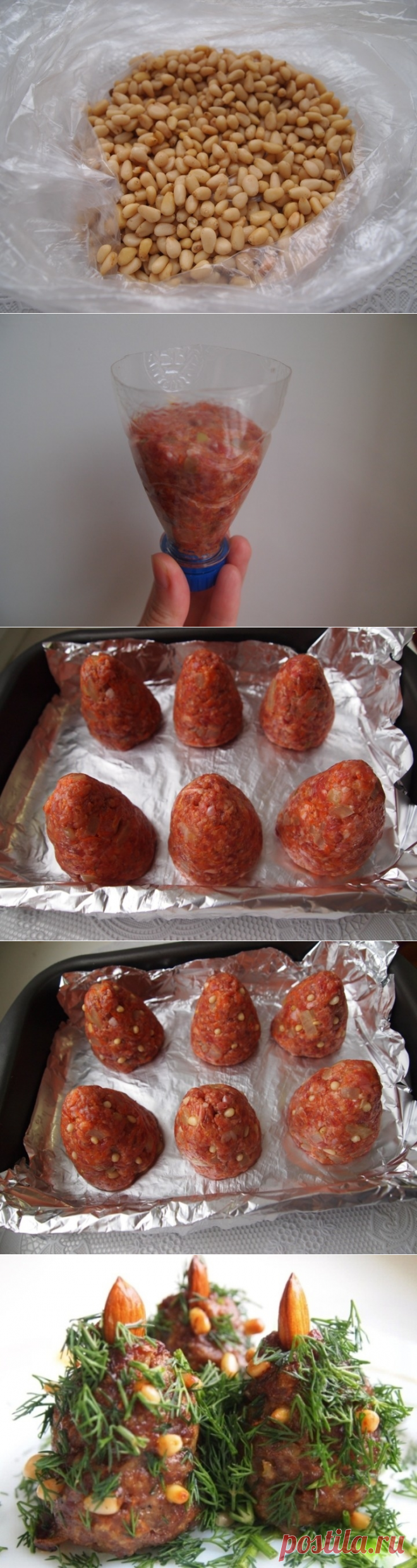 Мясные елочки в духовке - рецепт