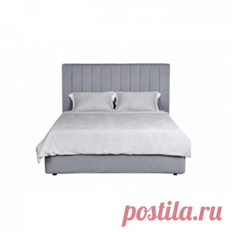 Кровать Andrea с подъемным механизмом, велюр серо-голубой Vel12 172*215*110 см. Дизайнерские кровати купить в Москве - элитные кровати премиум класса, цена в интернет-магазине ForestGum